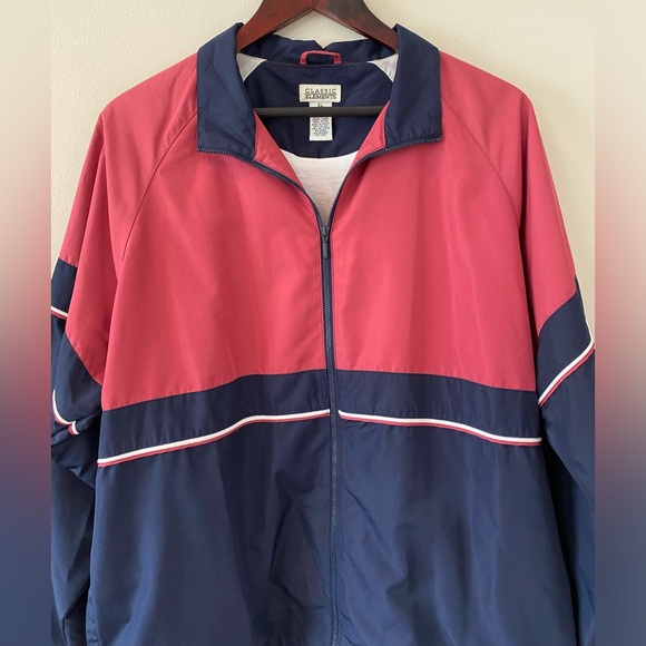 Classic Elements Mens Jacket XL Windbreaker Style Lightweight Color Block Collar - Picture 2 of 8